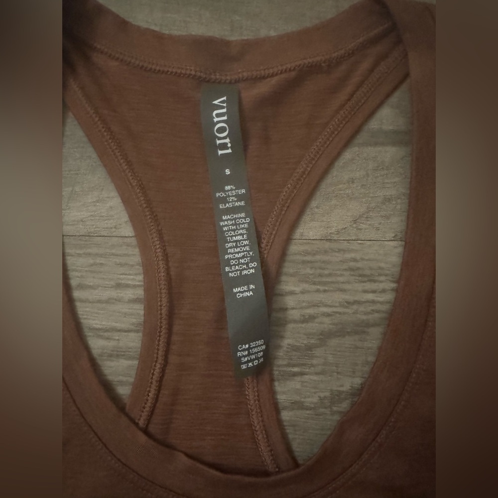 New Vuori Brown Lux Racerback Tank Top - Picture 4 of 6
